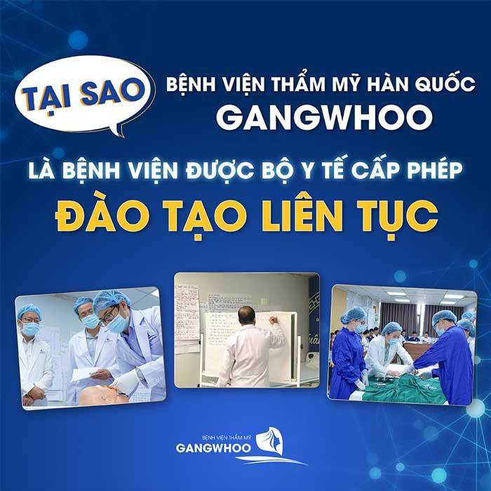 Đào Tạo Liên Tục Gangwhoo - Bệnh viện thẩm mỹ được Bộ Y tế công nhận đủ điều kiện tham gia Đào Tạo Liên Tục