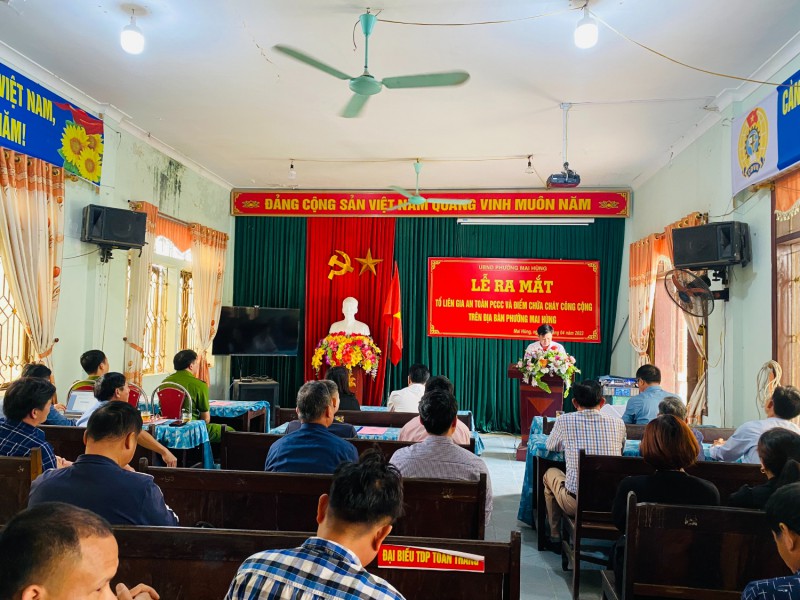 Ủy ban nhân dân phường Mai Hùng : Ra mắt mô hình “Tổ liên gia an toàn PCCC” và “Điểm chữa cháy công cộng”